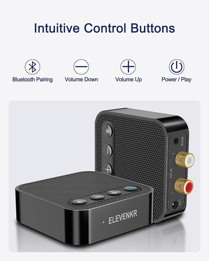 Bluetooth to RCA Adapter for Stereo Receiver - APTX HD Long Range Low Latency Bluetooth Receiver for Home Stereo Wireless Audio Adapter for Music Streaming Sound System