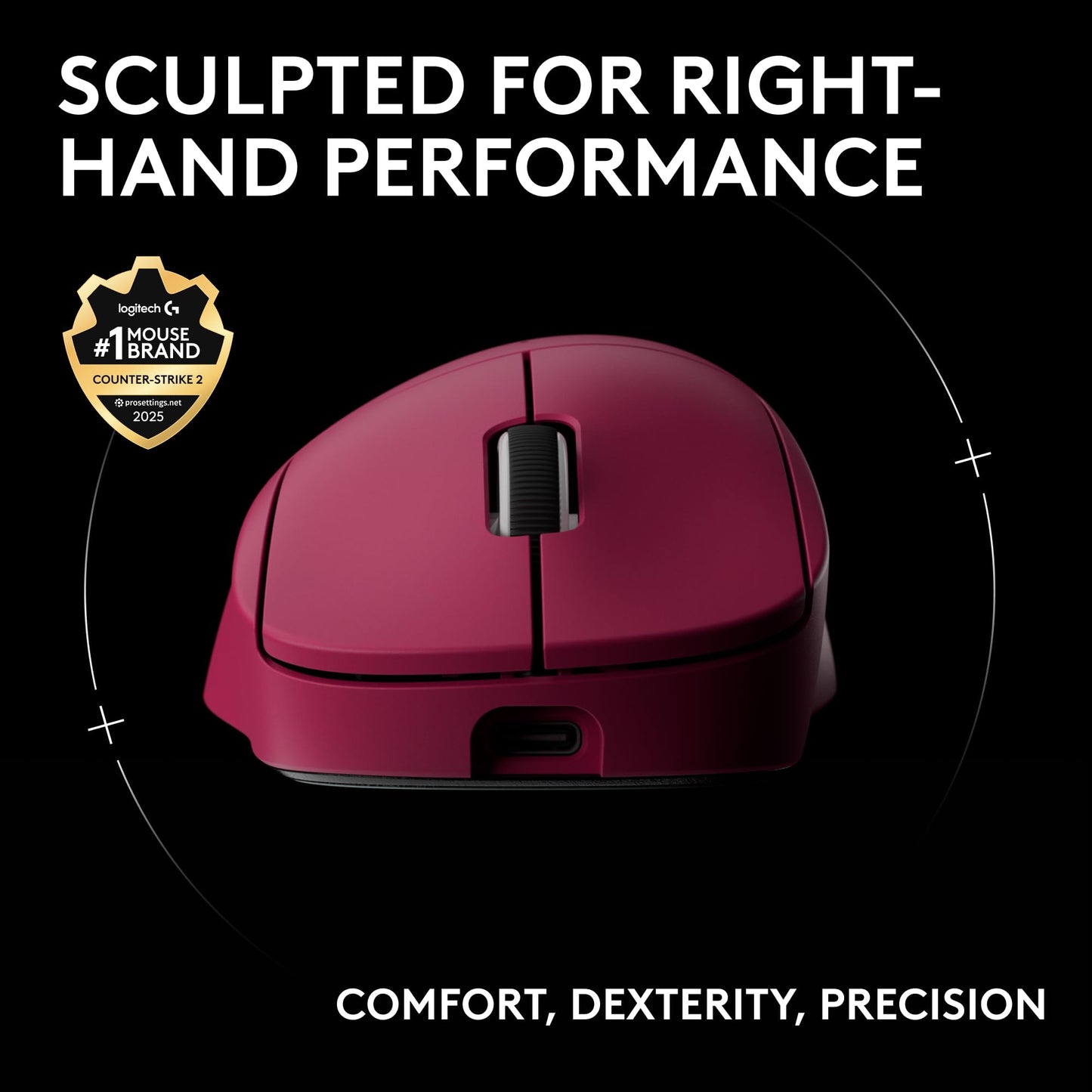 Logitech G PRO X Superlight 2 DEX Wireless Gaming Mouse - Magenta
