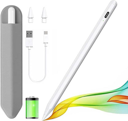 Stylus Pen for iPad 2018-2025 with Palm Rejection, Apple Pencil for Pad11th/10th/9th/8th/7th/6th Gen, iPad Pro 11/12.9 inch, New iPad Air 2025 11&13-inch(M3/2) /5th/4th/3th Gen, iPad mini 6th/5th