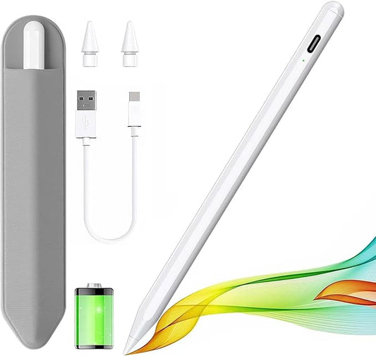 Stylus Pen for iPad 2018-2025 with Palm Rejection, Apple Pencil for Pad11th/10th/9th/8th/7th/6th Gen, iPad Pro 11/12.9 inch, New iPad Air 2025 11&13-inch(M3/2) /5th/4th/3th Gen, iPad mini 6th/5th