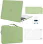 MOSISO Compatible with MacBook Air 13 inch Case 2025 2024 2023 2022 M4 A3240 M3 A3113 M2 A2681, Hard Shell&Sleeve Bag&Keyboard Skin&Webcam Cover&Screen Film for MacBook Air 13.6 inch, Chartreuse