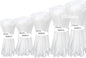 2000 PCS Zip Ties Assorted Sizes 4+6+8+10+12 Inch Self-locking Nylon Cable ties Heavy Duty Outdoor, UV Resistant Wire Straps for Home Office Garden Workshop Indoor Outdoor Fence((White)