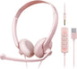 FEABASK Wired USB Headset with Microphone for PC Clear Sound