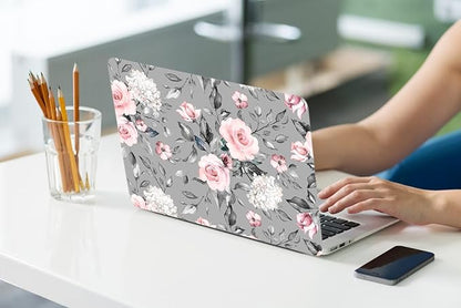 LanBaiLan Compatible for MacBook Pro 13 inch with Touch Bar 2022 2021 2020 2019 2018 2017 2016 Release M1 M2 A2338 A2289 A2251 A2159 A1989 A1706 A1708 Protective Case & Keyboard Cover, Grey Flowers