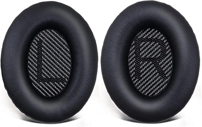 Replacement Ear Pads for Bose QuietComfort 35 35 II 15 25(qc 35 25 15/QC35 ii), Headphone Ear Covers, High Density Memory Cotton, Soft Leather, Adaptive Noise Isolation Headphones Pads Cushions