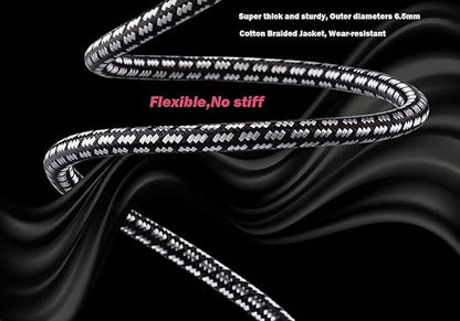 Aux Cord, Audiophile 3.5mm Stereo Audio Cable [1m (3.2 Feet), Silvered-Plated Copper core], Unbreakable and Great for Phone, Laptop, Tablets, Headphones, Cars and More