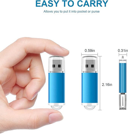 TOPESEL 128GB USB 3.0 Flash Drive, High Speed Thumb Drive USB Flash Drive USB Memory Stick for Data Storage (Blue)
