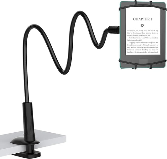 Nusican Gooseneck Kindle Holder for Bed, Flexible Clamp Stand for 4-8"