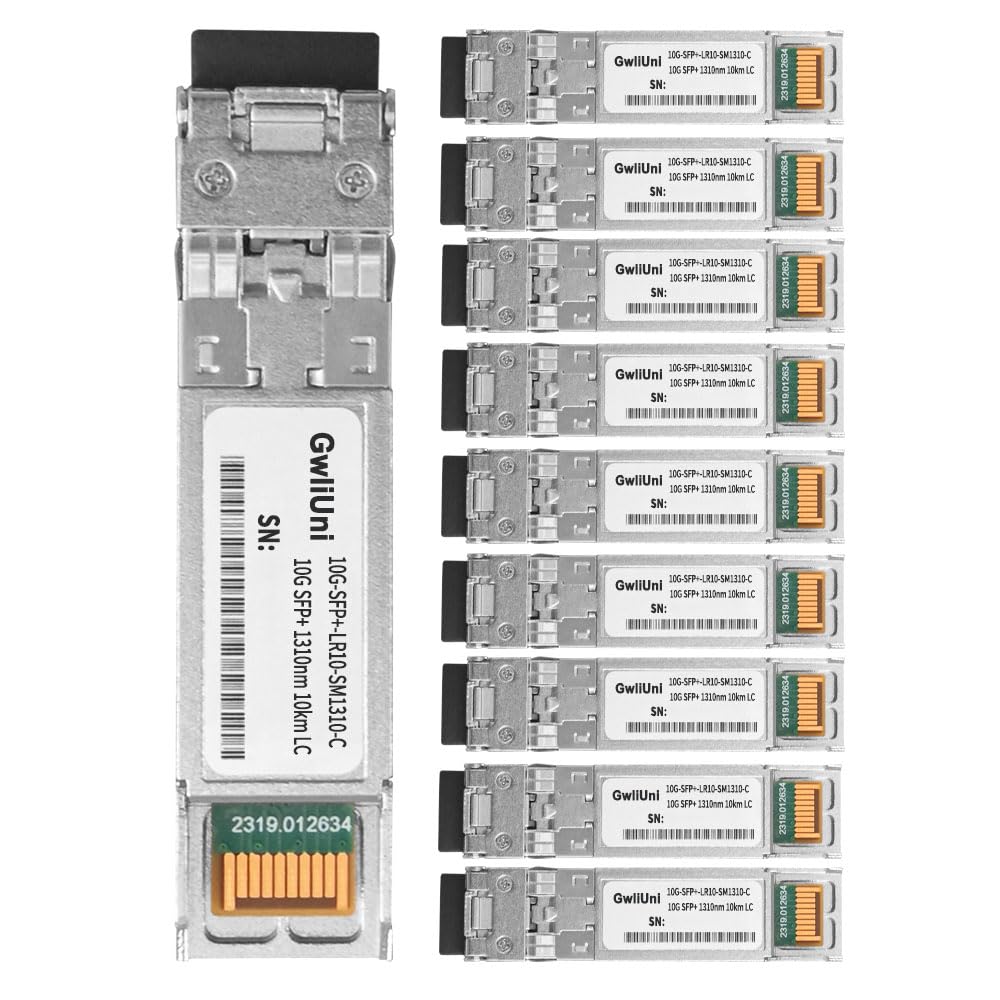 10Pcs Multi-Mode 10G SFP+ Fiber Module Network Transceiver, SR MM850nm 300m, Duplex LC for Switch, Router, Firewall, Network Card, Media Converter etc