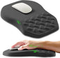 Ergonomic Slope Mouse Pad Wrist Support, Wrist Rest Mousepad for Carpal Tunnel Pain Relief with Massage Bulge and Slow Rebound Memory Foam (12x8 inch, Dark Gray)