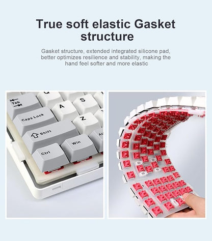 x Aula F99 Pro Wireless Mechanical Gaming Keyboard,Gasket Hot Swappable Custom Keyboard RGB Backlit Pre-lubed Switches PBT Keycaps 2.4GHz/USB-C/BT5.0 Computer Keyboards for PC/Tablet/Xbox/PS4/PS5