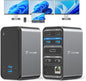 TobenONE Docking Station 3 Monitors, Laptop Docking Station with Power Supply 100W, 2 HDMI, DisplayPort, 7 USB C/A Port, Ethernet, Audio, 87W Charging for Thunderbolt 4/3, USB-C Windows&ChromeOS