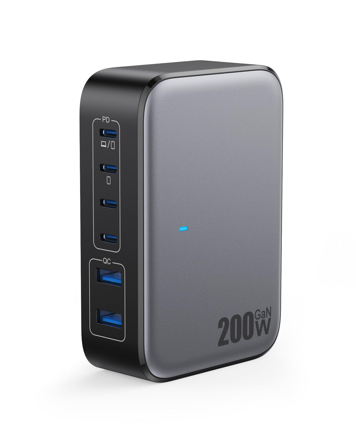USB C Charger 200W USB C Charger Block,Upgraded GaN III 8-Port Fast Charging Station Hub,PD 65W Laptop Charging Adapter Compatible with MacBook Pro/Air,DELL,Steam Deck,iPhone 16/15/14,Galaxy S23/22