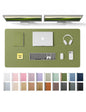 YSAGi Leather Desk Protector, Office Mat, Large Mouse Mat, Non-Slip PU Leather Blotter, Laptop Desk, Waterproof Writing Pad for Office and Home (Green, 47.2" x 23.6")