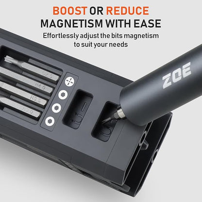 ZOE Electric Screwdriver, Mini Precision Screwdriver Set Cordless Screw driver Kit Small Power Magnetic Storage Bits, Settings Repair Tool Kit for Electronics Laptop Phone Camera Glasses Watch