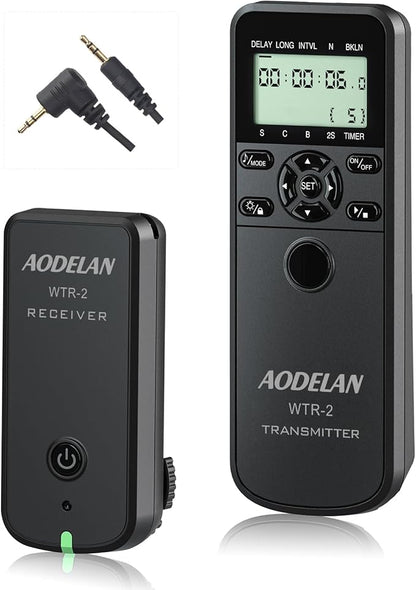 for Canon EOS Camera Wireless Shutter Remote - Intervalometer Timer Compatible with R6, 850D, 90D, 80D, 70D, R, Ra, RP; Replacement RS-60E3 Cable