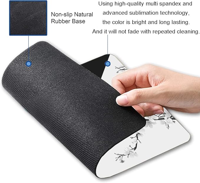 Inspirational Quote Mouse Pad - Square Waterproof Non-Slip Rubber Base for Office Laptop, 9.5"x7.9"x0.12" Inch (Death and Life)