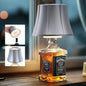 WILIT Wireless Bottle Lamp for Liquor Bottles, 3-Level Brightness LED Night Lights, Wine Lamp for Home Decor, Unique Table Lamp with RGB Lights, Rechargeable Bottle Lights for Bedroom, Black