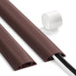 LZEOY 4ft Cord Cover for Wires on Floor, Grey Extension Cable Management, Hide Electrical Hider Protector, Cable Cavity: 0.78" W x 0.32" H