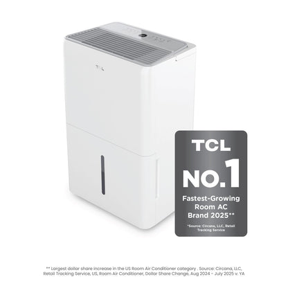 TCL 4500 Sq. Ft. 50-Pint Smart Dehumidifier, Energy Star 2024, Ideal for Whole House, Including Basements, Bedrooms, Bathrooms, Attics & Garages, Compatible with Alexa/Google Assistant