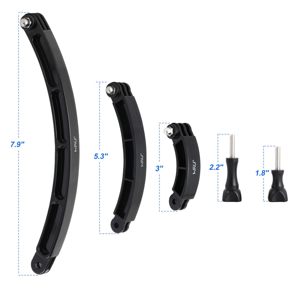 HSU 3 in 1 Curved Extension Arm Kit, Extension Pivot Arm Adjustable Bracket