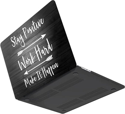 iCasso for MacBook Air 13 inch Case 2025 2024-2022 Release M4 A3240 M3 A3113 A2681 M2 with Liquid Retina Display, Hard Plastic Shell for Mac Air 13.6, Keyboard Cover&Screen Protector, Stay Positive