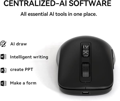 M4 Wireless Smart Ai Mouse For Pc Laptops,One-Touch Voice Input, Ai Assistant, Meeting Recording, Screenshot Translation, And Multi-Language Compatibility, Is A High-Performance Office Device.