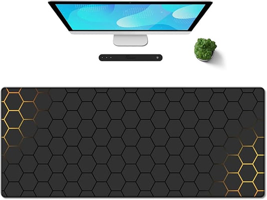 Galdas Mouse Pad for Gaming,XXL XL Large Mouse Mat Long Extended Mousepad Desk Mat Non-Slip Rubber Mice Pads Stitched Edges Thin (31.5 x 11.8 x 0.12 Inches) Grid