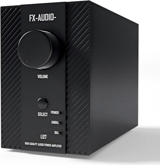 FX-Audio- L07 Stereo Audio Amplifier 200W x2 MA5332MS 2 Channel Class D Power Amp Bridgeable BTL 400W Hi-Fi Fully Balanced Amp for Passive Bookshelf Desktop Speakers Home Theater