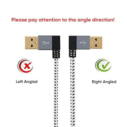 CableCreation [2-Pack Short USB 3.0 Extension Cable Right Angle, 1FT Male to Female Extender Cord for Flash Drives, Keyboard, Scanners, PlayStation, 0.3m, Space Grey