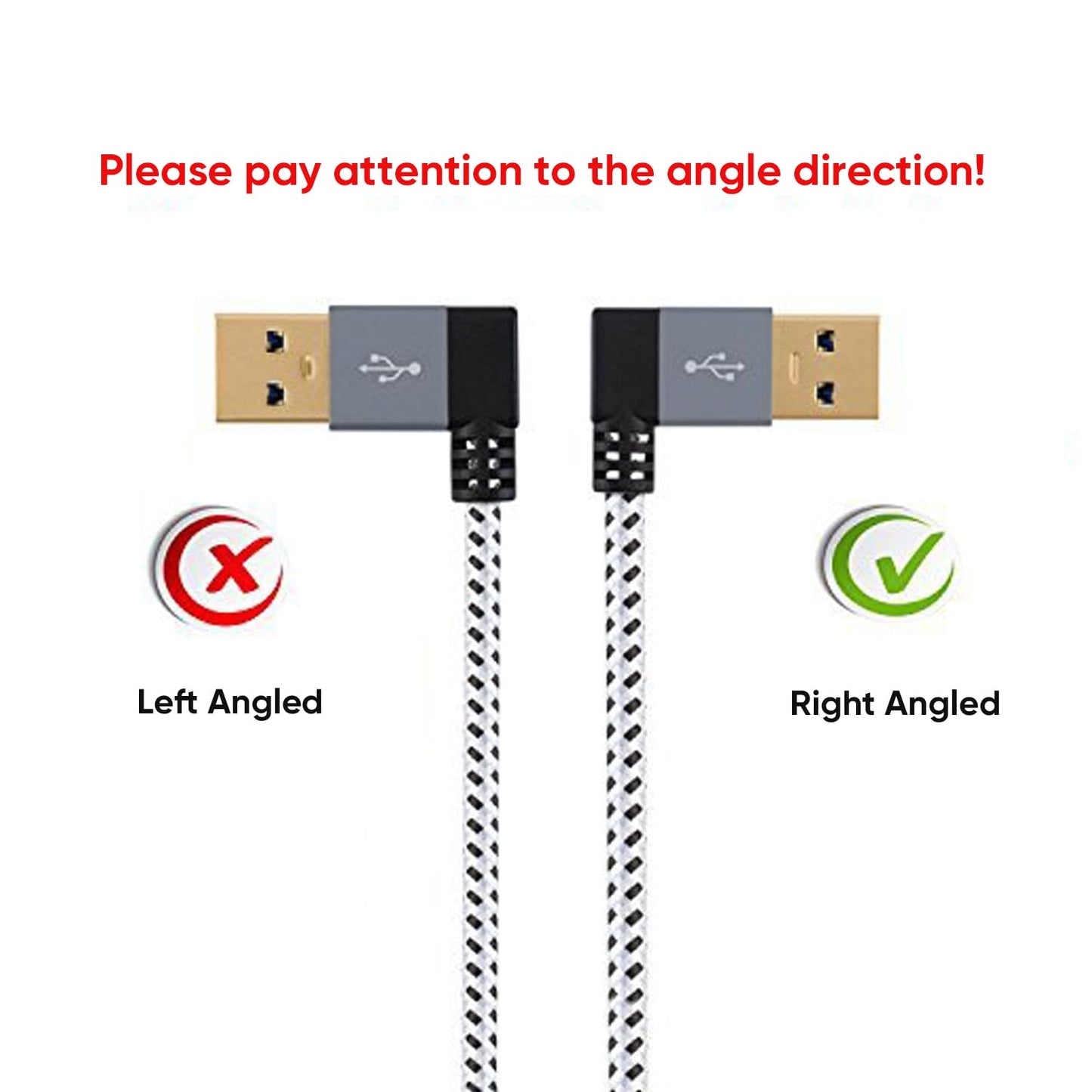 CableCreation 2-Pack Short USB 3.0 Extension Cable, 1FT USB Extender Cord