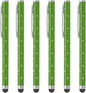 PATIKIL Stylus Pens for Touch Screens, 6 Pcs High Precision Universal Bling Stylus Crystal Metal Capacitive Pen for Touch Screen Devices Phone Tablets Laptop, Green
