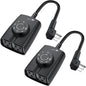 G-Homa Outdoor Timer, Dusk to Dawn Timer, Outdoor Light Timers Waterproof, 2 Grounded Outlets Timers for Christmas Lights, 15A 1/2HP, CSA Listed, Light Sensor Timer 2Pack, Black, OT1004D