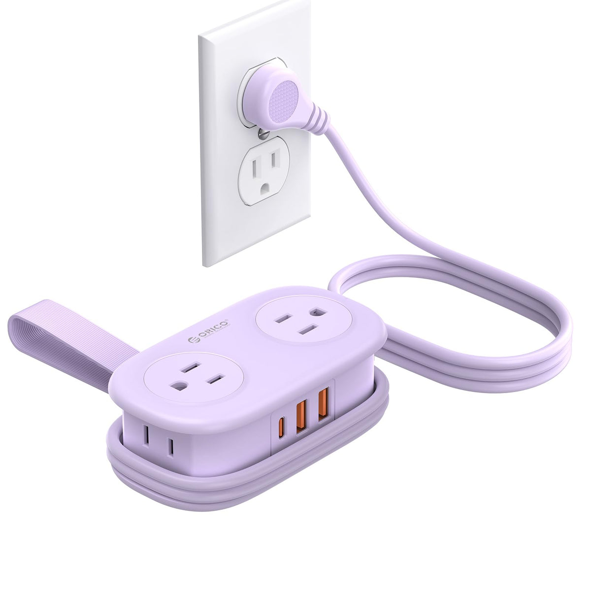 ORICO Travel Power Strip PD20W with 4 AC Outlets 3 USB Ports (1 USB-C)
