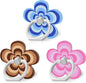 Bonoma Phone Ring Holder with Pink Blue Orange Flowers Design, 3 Pack Universal Finger Ring Stand Grip Kickstand Ring, 360° Rotation Universal Stylish Stand Compatible with All Smartphones