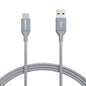 Amazon Basics USB-C to USB-A 2.0 Fast Charger Cable, Nylon Braided Cord, 480Mbps Speed, USB-IF Certified, for Apple iPhone 16/15, iPad, Samsung Galaxy, Tablets, Laptops, 6 foot, Dark Grey