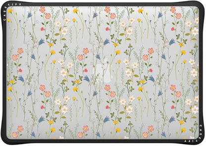 CASETiFY Impact MacBook Air 13" (M1/Intel) Case [Cushioned Impact Corners/Scratch-Resistant/Anti-Slip Grip] - Dreamy Floral Pattern - Clear Black