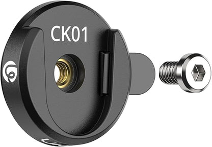 ULANZI CK01 Cka Quick Release Base Set Camera Accessories, Quick Setup Kit with 1/4'' Screw for GoPro DJI Insta360 AKASO Action Cameras, Small Camera and Lights Super-Quick Switching
