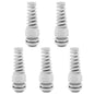 Strain Relief Cord Connector,LISTENJIALE 5Pcs NPT 1" Waterproof Cable Gland Flex Spiral Strain Relief Adjustable 18-25mm Cable Connector Nylon Joint with Gaskets(Grey)