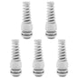 Strain Relief Cord Connector,LISTENJIALE 2Pcs NPT 1/4" Waterproof Cable Gland Flex Spiral Strain Relief Adjustable 4-8mm Cable Connector Nylon Joint with Gaskets(Black)