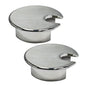 2 Pcs Desk Grommet 1-3/8" / 35 mm, Desk Cord Hole Cover, Cable Grommet Metal Zinc Alloy Materilal, Desk Hole Grommet for Home & Office Pc, Detachable Cable Cord Organizer-Brushed Silver