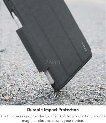 ZAGG Pro Keys Wireless Keyboard & Detachable Case for iPad Pro 12.9 - Backlit Keys, Apple Pencil Holder, 6.6ft Drop Protection