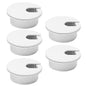 5 Pcs Desk Grommet 1-1/2" / 38 mm, Desk Cord Hole Cover, Cable Grommet ABS Plastic, Desk Hole Grommet for Home & Office Pc, Detachable Cable Cord Organizer-White