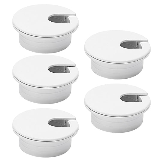 EASYEAH 5 Pcs Desk Grommet 2" / 50 mm, Desk Cord Hole Cover, Cable Grommet ABS Plastic, Desk Hole Grommet for Home & Office Pc, Detachable Cable Cord Organizer-White