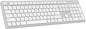 LeadsaiL Wireless Keyboard, 2.4GHz Full-Sized Ergonomic Computer Keyboard, Cordless Noiseless Keyboard,12 FN Shortcuts for Windows MacOS Laptop Computer - White and Grey