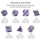 Metal DND Dice Set - High Artistic Making Dungeons and Dragons Dice, Large Weighted Metallic D&D Dice Sets - Polyhedral Role Playing Dice for MTG RPG, Silver Purple D and D Dice with DND Gift Box