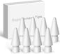 Upgraded Replacement Tips for Apple Pencil Pro/2nd Gen/1st Gen/USB-C,No Wear Out Pencil Nibs Precise Control - Replacement Nibs for Apple iPad Pencil - 8 Pack White