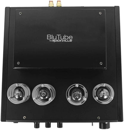 Rockville BluTube LED 70W Tube Amplifier Home Theater Stereo Receiver with Bluetooth, HDMI & Optical, Black with Blue Lights - Perfect for Audiophile Music, Home Theater & Gaming