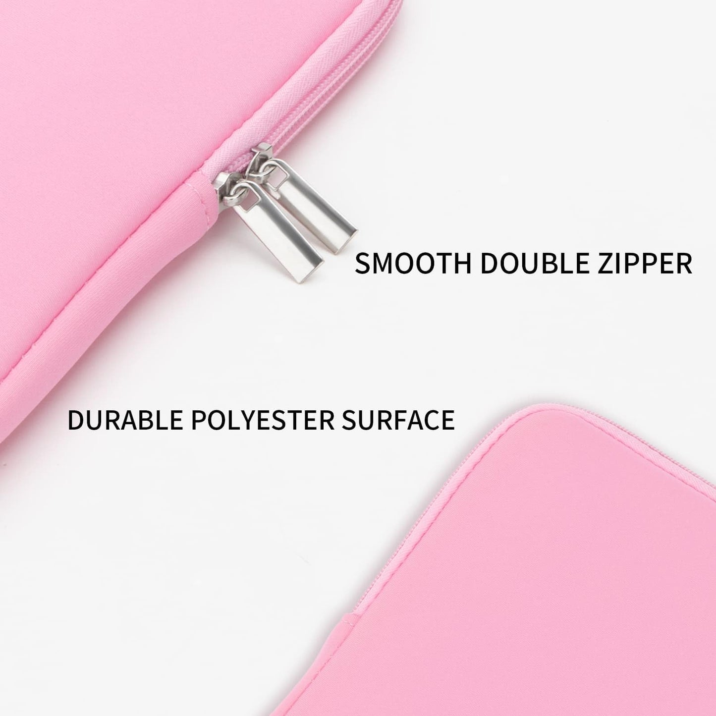 RAINYEAR 15.6 Inch Laptop Sleeve Case Soft Lining Padded Cover, Pink