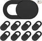 Webcam Cover, 0.03in Ultra Thin Slide Web Camera Covers for Laptop Computer Smartphone Mac iMac MacBook, Sliding Blocker Cover Protect Your Privacy Security (9*Black)